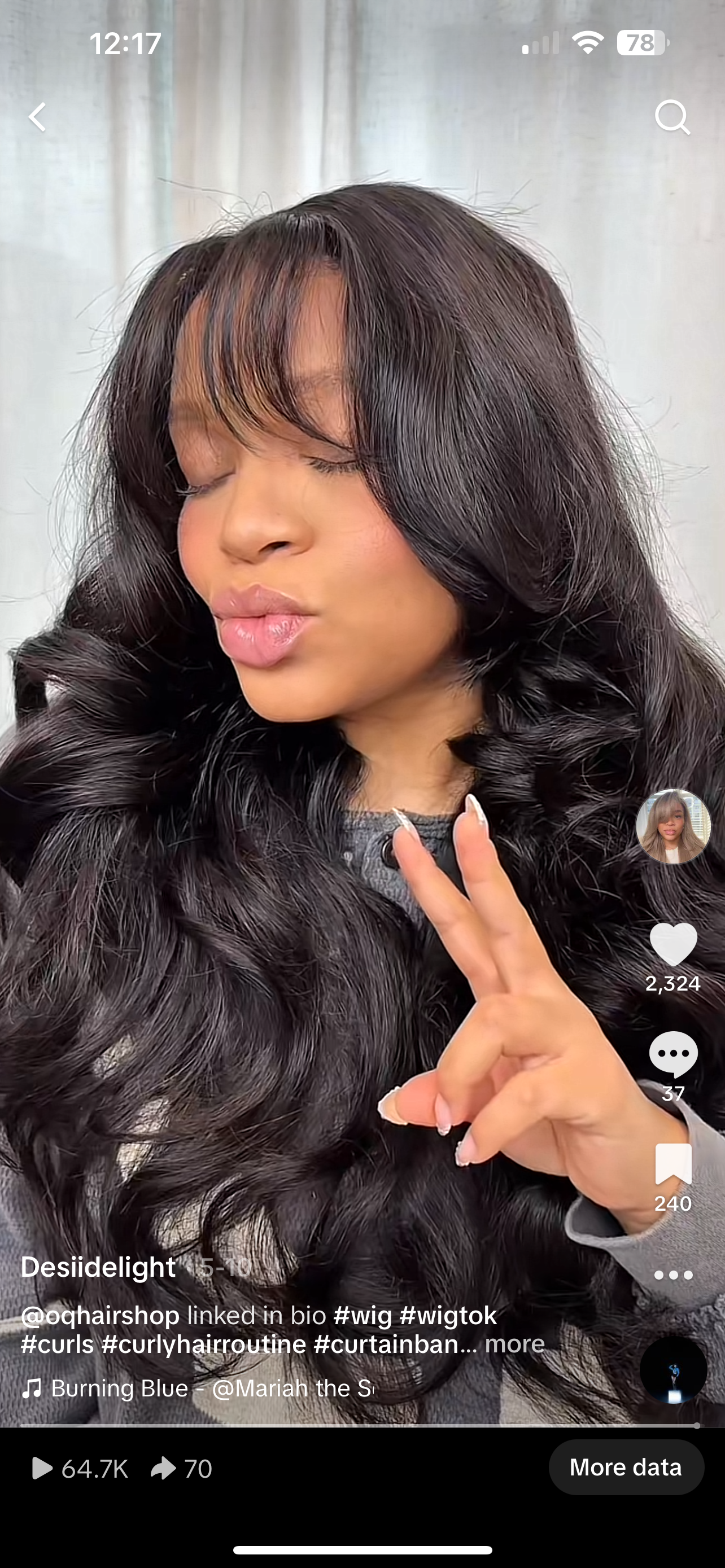 Oq hair HD closure unit 22”