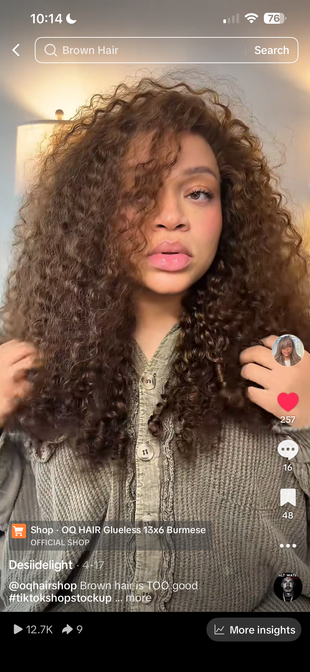 OQ hair Burmese curly 13x6 HD frontal unit
