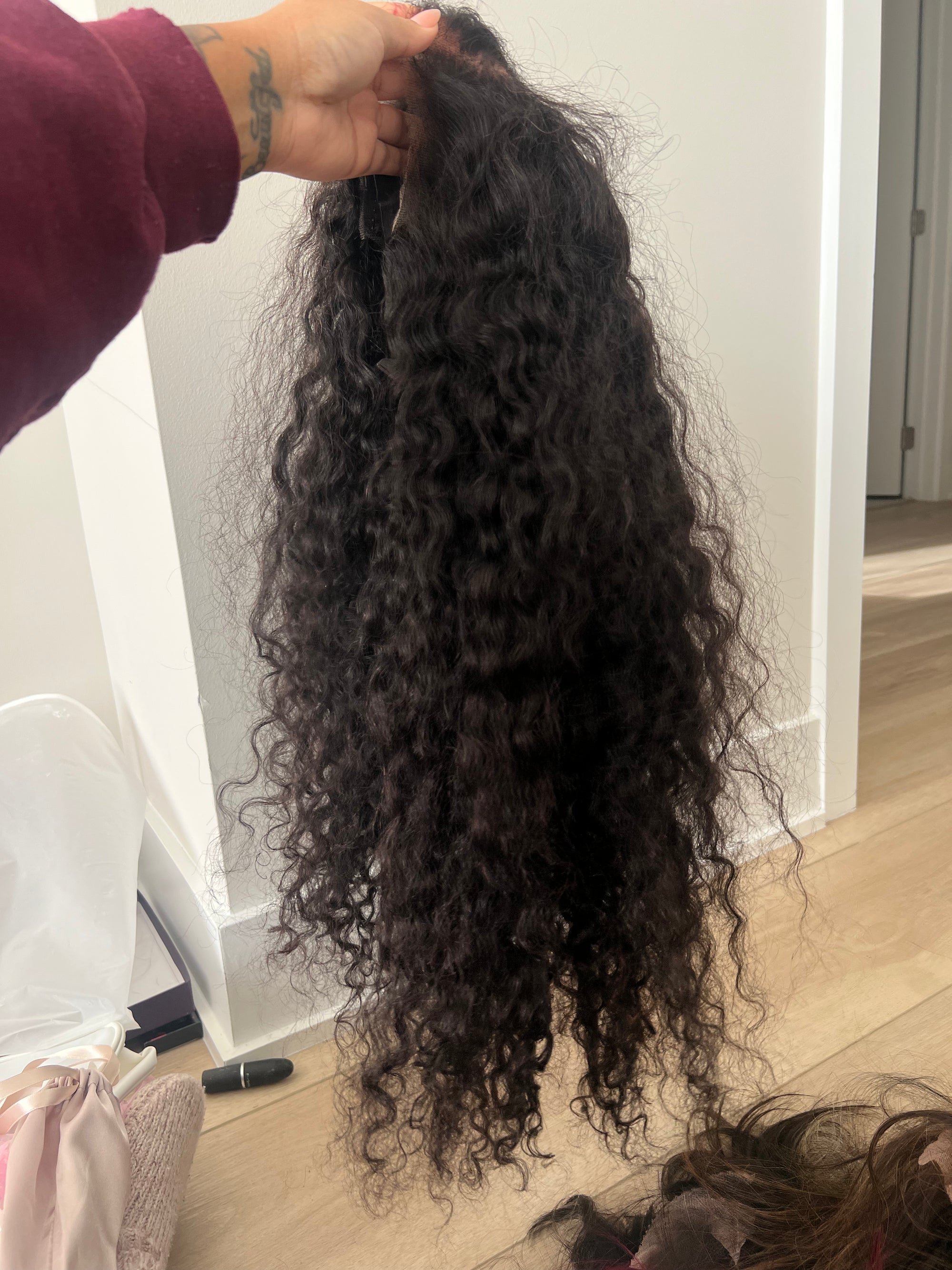 Oq hair burmesse curly 9x6 HD closure unit