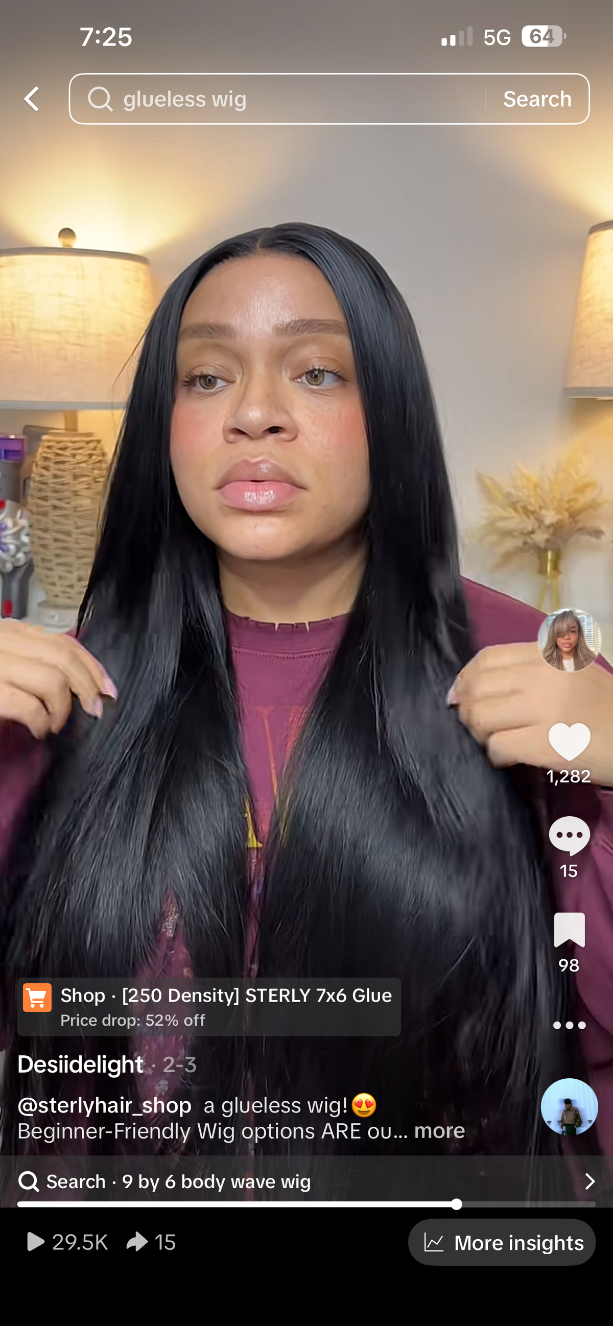 Steryl Hair 7x6 transparent lace closure 28”